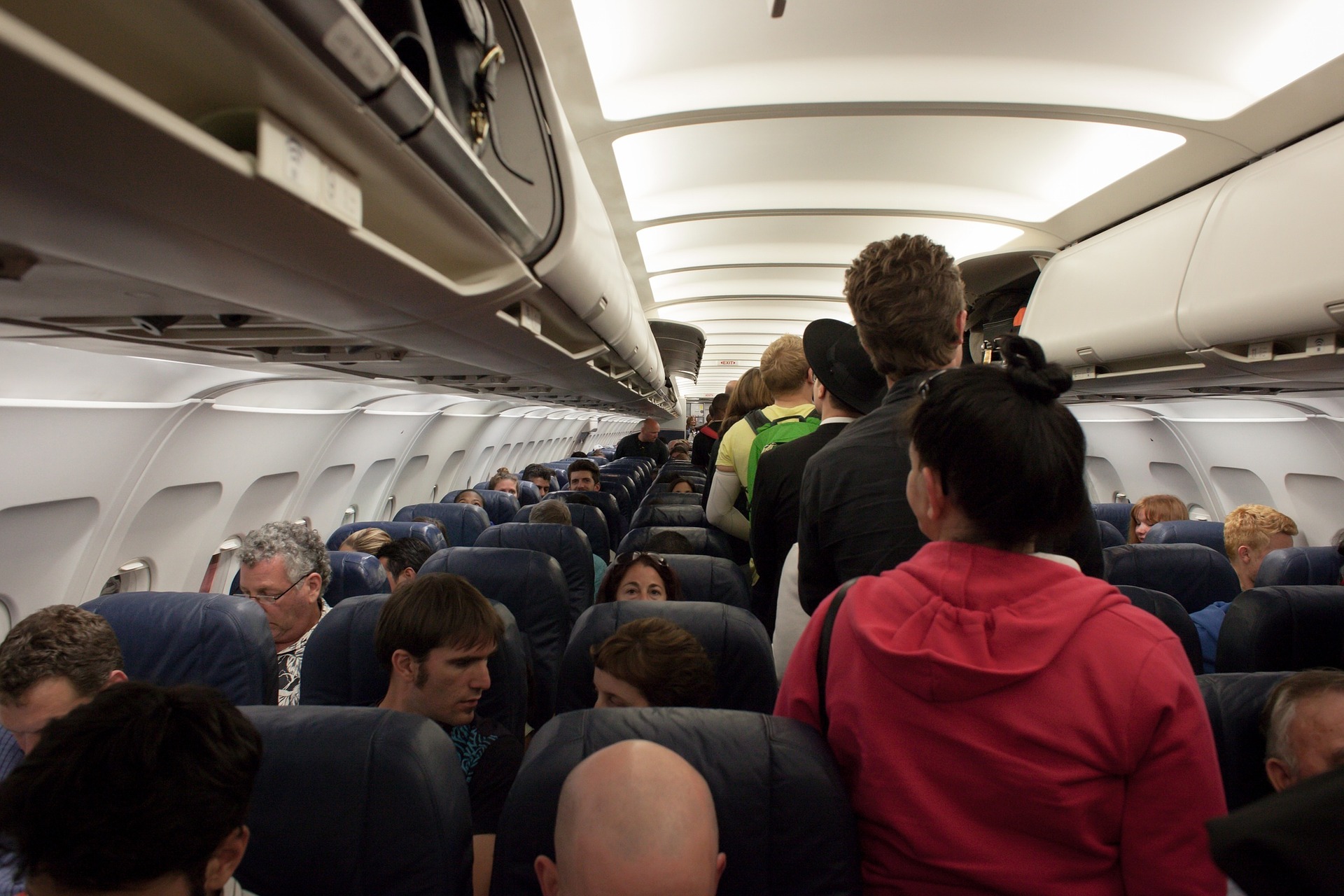 travelling on airplane
