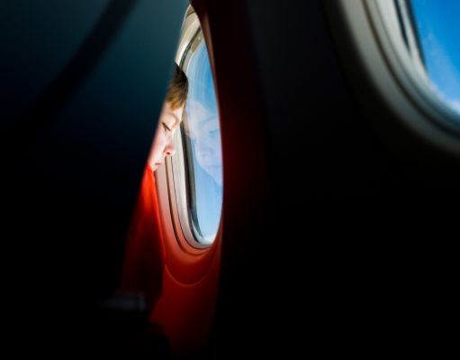 child on flight