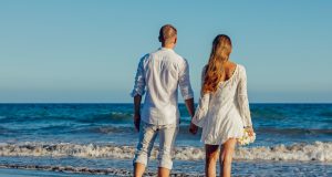 romantic walk in Goa