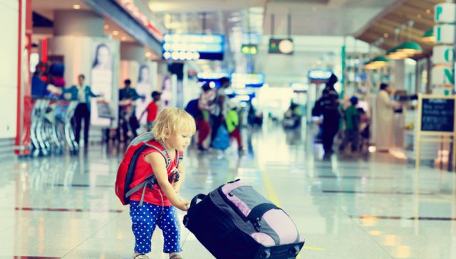 Kids in airport